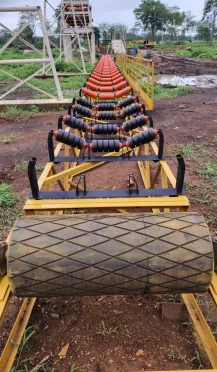 Transportador em operação